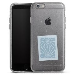 Silikon Glitter Case transparent-silber