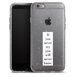 Silikon Glitter Case transparent-silber