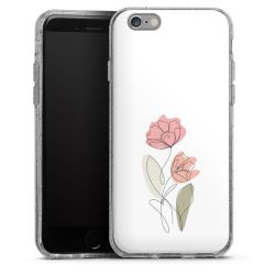 Silikon Glitter Case transparent-silber