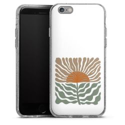 Silikon Glitter Case transparent-silber