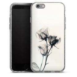 Silikon Glitter Case transparent-silber