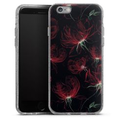 Silikon Glitter Case transparent-silber