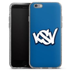 Silikon Glitter Case transparent-silber