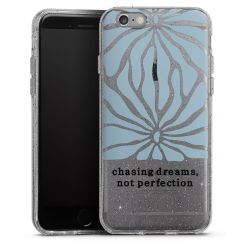 Silikon Glitter Case transparent-silber