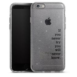 Silikon Glitter Case transparent-silber