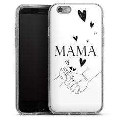 Silikon Glitter Case transparent-silber