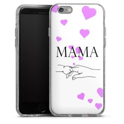 Silikon Glitter Case transparent-silber