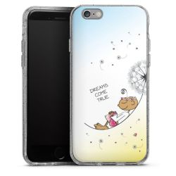 Silikon Glitter Case transparent-silber