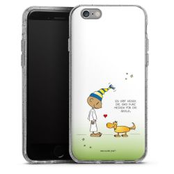 Silikon Glitter Case transparent-silber