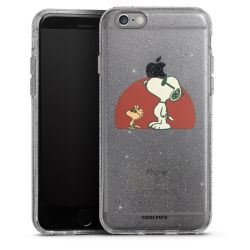 Silikon Glitter Case transparent-silber