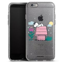 Silikon Glitter Case transparent-silber