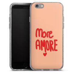 Silikon Glitter Case transparent-silber