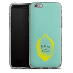 Silikon Glitter Case transparent-silber