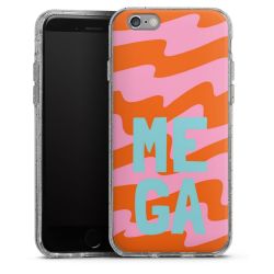 Silikon Glitter Case transparent-silber