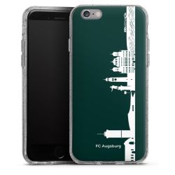 Silikon Glitter Case transparent-silber