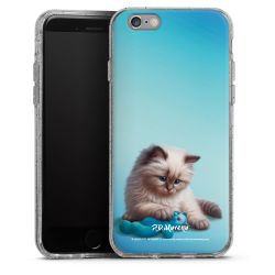 Silikon Glitter Case transparent-silber