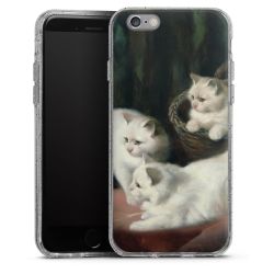 Silikon Glitter Case transparent-silber