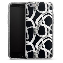 Silikon Glitter Case transparent-silber