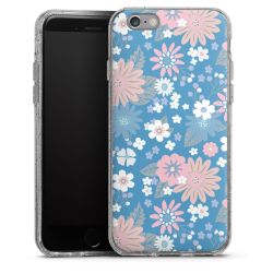 Silikon Glitter Case transparent-silber