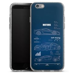 Silikon Glitter Case transparent-silber