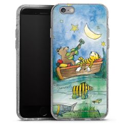 Silikon Glitter Case transparent-silber