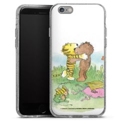 Silikon Glitter Case transparent-silber