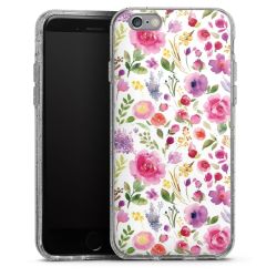 Silikon Glitter Case transparent-silber