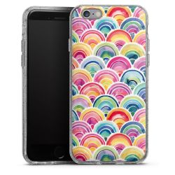 Silikon Glitter Case transparent-silber