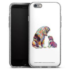 Silikon Glitter Case transparent-silber