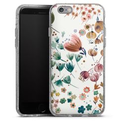 Silikon Glitter Case transparent-silber