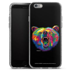 Silikon Glitter Case transparent-silber