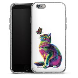 Silikon Glitter Case transparent-silber