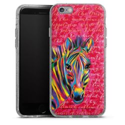 Silikon Glitter Case transparent-silber