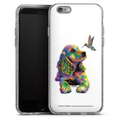 Silikon Glitter Case transparent-silber