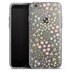 Silikon Glitter Case transparent-silber