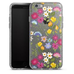 Silikon Glitter Case transparent-silber