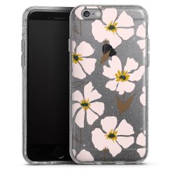 Silikon Glitter Case transparent-silber