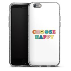 Silikon Glitter Case transparent-silber