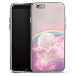 Silikon Glitter Case transparent-silber