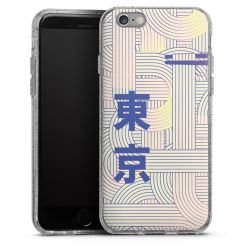 Silikon Glitter Case transparent-silber