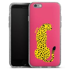 Silikon Glitter Case transparent-silber