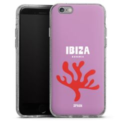 Silikon Glitter Case transparent-silber