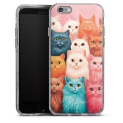 Silikon Glitter Case transparent-silber