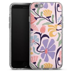 Silikon Glitter Case transparent-silber