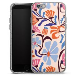 Silikon Glitter Case transparent-silber