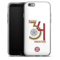 Silikon Glitter Case transparent-silber