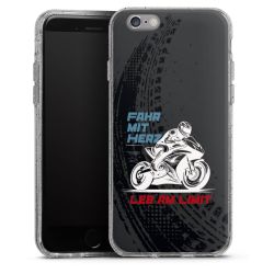 Silikon Glitter Case transparent-silber