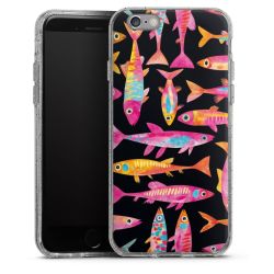 Silikon Glitter Case transparent-silber