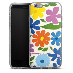 Silikon Glitter Case transparent-silber