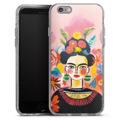 Silikon Glitter Case transparent-silber